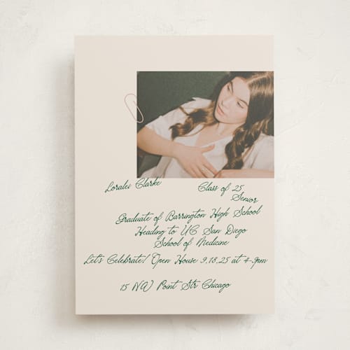 This is a kaitoke graduation invitations with standard by Phrosné Barwood called my finest diary scribble printing on recycled smooth signature in standard