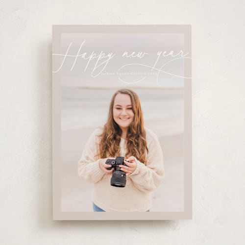 This is a cookie dough business holiday cards with standard by Nicole Walsh called looped printing on recycled smooth signature in standard
