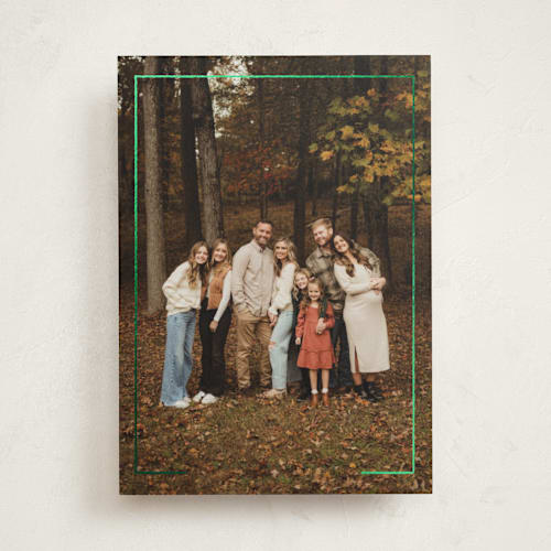 This is a pine needles foil pressed holiday cards with foil pressed by Adelyn T. called thin marker printing on recycled smooth signature in standard