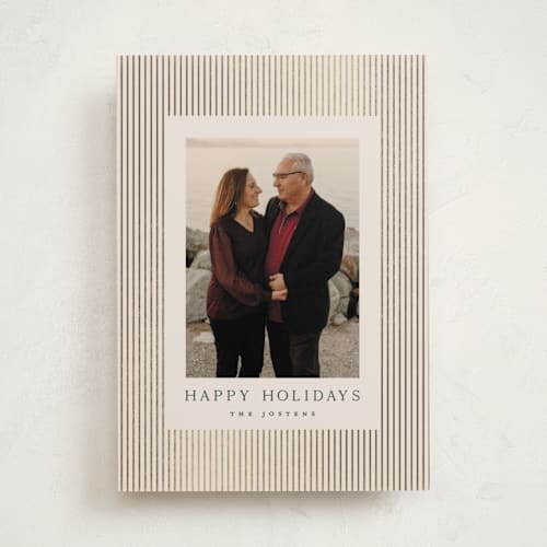 This is a balsam foil pressed holiday cards with foil pressed by Kristie Kern called the prep printing on recycled smooth signature in standard