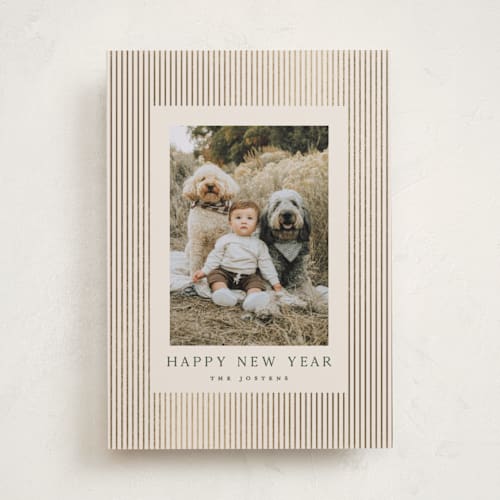 This is a balsam foil pressed holiday cards with foil pressed by Kristie Kern called the prep printing on recycled smooth signature in standard