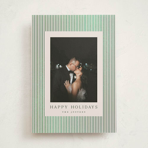 This is a balsam foil pressed holiday cards with foil pressed by Kristie Kern called the prep printing on recycled smooth signature in standard