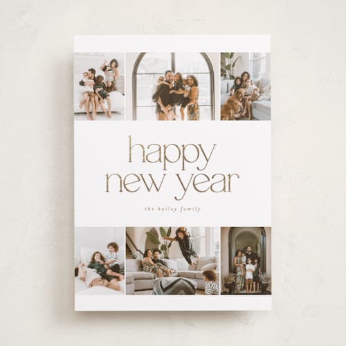 This is a ice foil pressed holiday cards with foil pressed by chocomocacino called toucinho do ceu printing on recycled smooth signature in standard