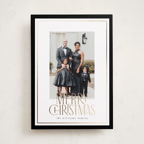 This is a graphite foil pressed holiday cards with foil pressed by Karidy Walker called extra special printing on recycled smooth signature in standard