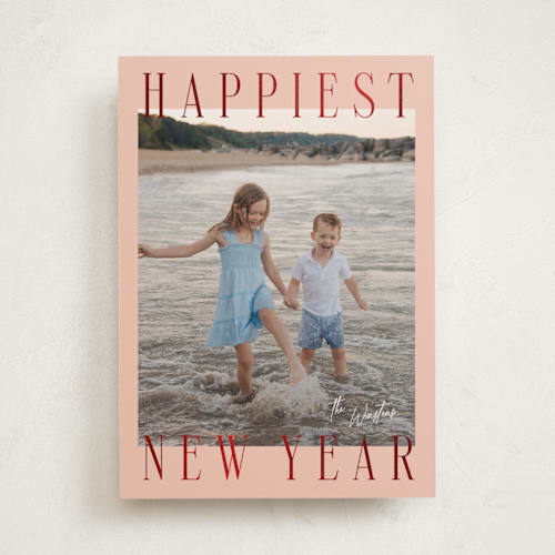 This is a gumdrop foil pressed holiday cards with foil pressed by Ekko Studio called headlines printing on recycled smooth signature in standard