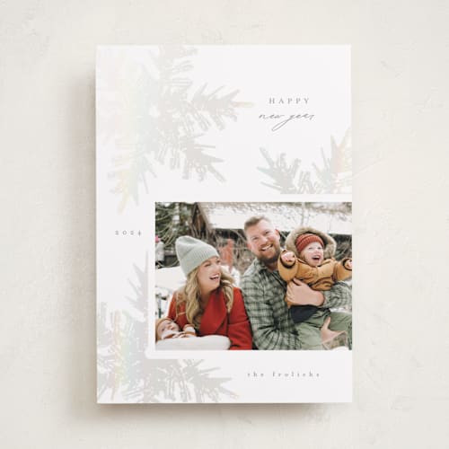 This is a snowball gloss press holiday cards with gloss press by Angela Garrick called falling snow printing on recycled smooth signature in standard