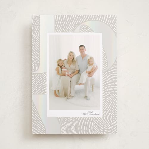 This is a snow gloss press holiday cards with gloss press by Monika Torun called pathways of joy printing on recycled smooth signature in standard