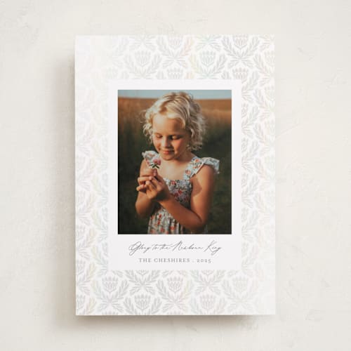 This is a snow gloss press holiday cards with gloss press by Jen Owens called royale printing on recycled smooth signature in standard