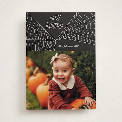 This is a night halloween party invitations cards by Morgan Kendall called web printing on recycled smooth signature in standard
