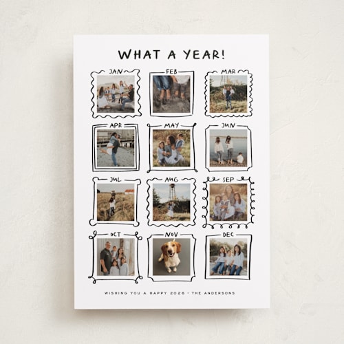 This is a winter new year photo cards with standard by Claudia Orengo called year gallery printing on recycled smooth signature in standard