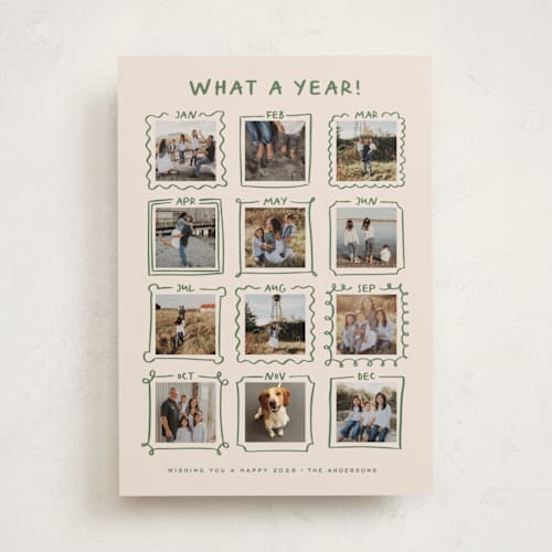 This is a forest new year photo cards with standard by Claudia Orengo called year gallery printing on recycled smooth signature in standard