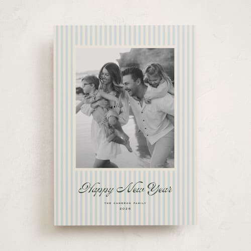 This is a mint new year photo cards with standard by Wildfield Paper Co called newport printing on recycled smooth signature in standard