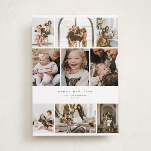 This is a cotton new year photo cards with standard by chocomocacino called spicka printing on recycled smooth signature in standard