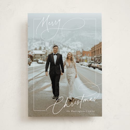 This is a snow new year photo cards with standard by Nicoletta Savod called sophisticate printing on recycled smooth signature in standard