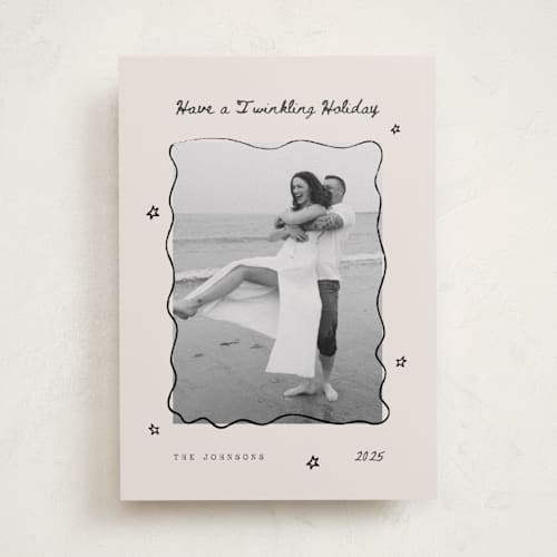 This is a ink new year photo cards with standard by Poised Avenue called new year doodles printing on recycled smooth signature in standard