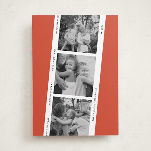 This is a apple new year photo cards with standard by Kelly Watkins called our memories printing on recycled smooth signature in standard