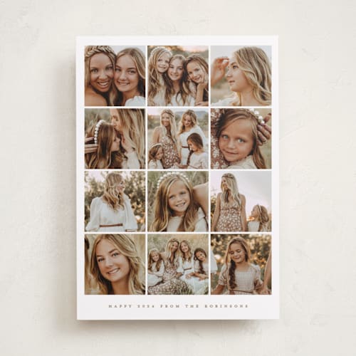 This is a snow new year photo cards with standard by Gwen Bedat called photo montage printing on recycled smooth signature in standard