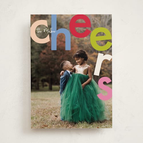 This is a gumdrops new year photo cards with standard by Baumbirdy called playful holiday printing on recycled smooth signature in standard