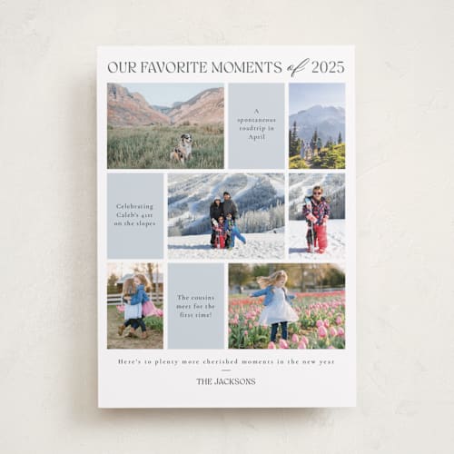 This is a wintermint new year photo cards with standard by Adelyn T. called favourite moments printing on recycled smooth signature in standard