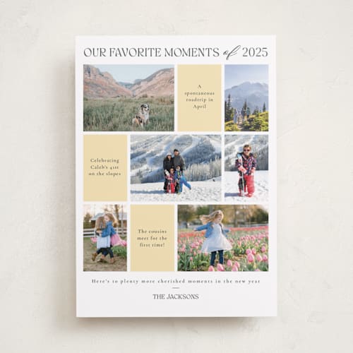 This is a champagne new year photo cards with standard by Adelyn T. called favourite moments printing on recycled smooth signature in standard