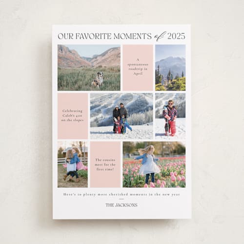 This is a candy new year photo cards with standard by Adelyn T. called favourite moments printing on recycled smooth signature in standard