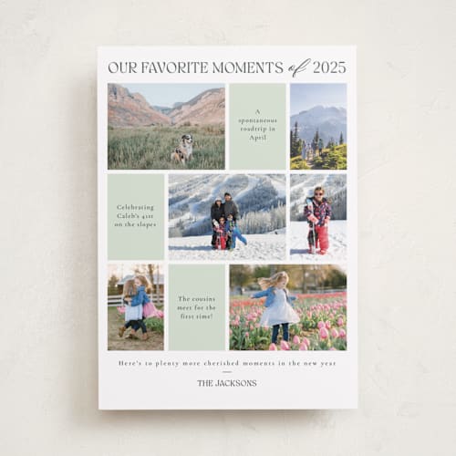 This is a juniper new year photo cards with standard by Adelyn T. called favourite moments printing on recycled smooth signature in standard