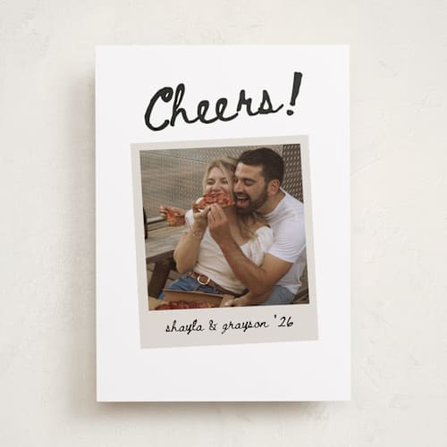 This is a powder new year photo cards with standard by Kamala Nahas called snapshot printing on recycled smooth signature in standard