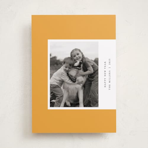 This is a honey new year photo cards with standard by Sumak Studio called aside printing on recycled smooth signature in standard