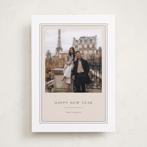 This is a cookie dough new year photo cards with standard by Danie Romrell called simply framed printing on recycled smooth signature in standard