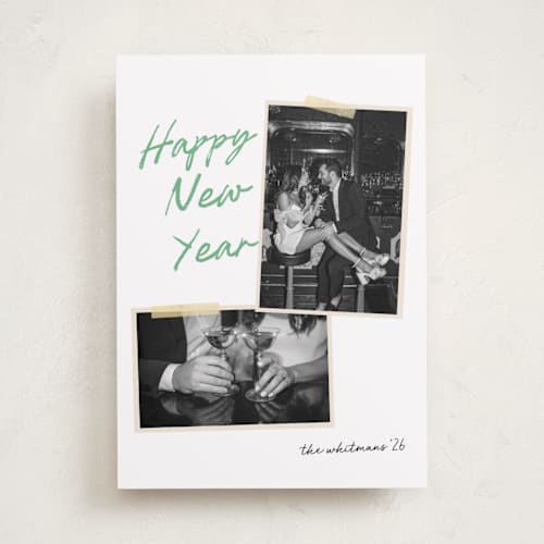 This is a mint new year photo cards with standard by Morgan Kendall called album printing on recycled smooth signature in standard