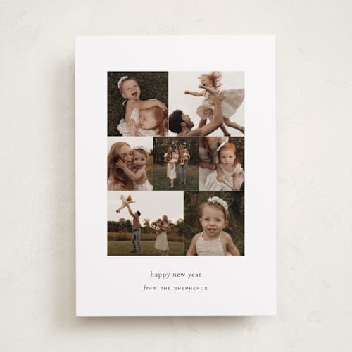 This is a cloud new year photo cards with standard by Sara Hicks Malone called moments printing on recycled smooth signature in standard