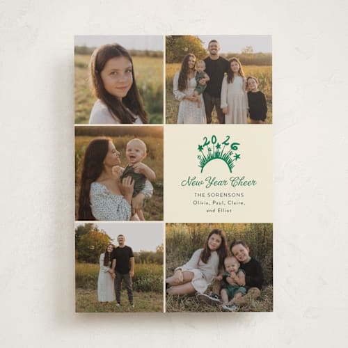 This is a forest new year photo cards with standard by Erika Firm called new year headband printing on recycled smooth signature in standard