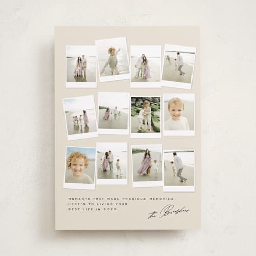 This is a pudding new year photo cards with standard by Creo Study called snapshots printing on recycled smooth signature in standard