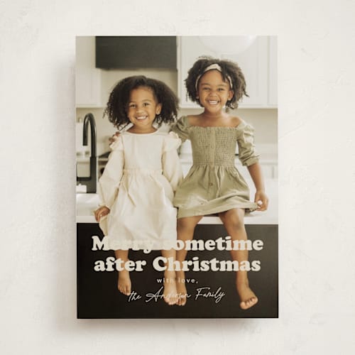 This is a biscuit new year photo cards with standard by Hudson meet Rose called sometime printing on recycled smooth signature in standard