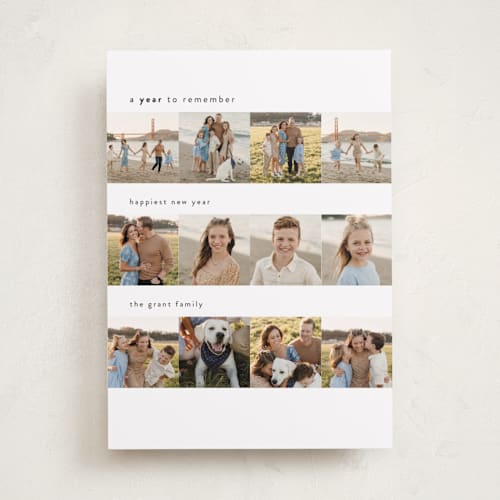 This is a coal new year photo cards with standard by Alexandra Cohn called archive printing on recycled smooth signature in standard