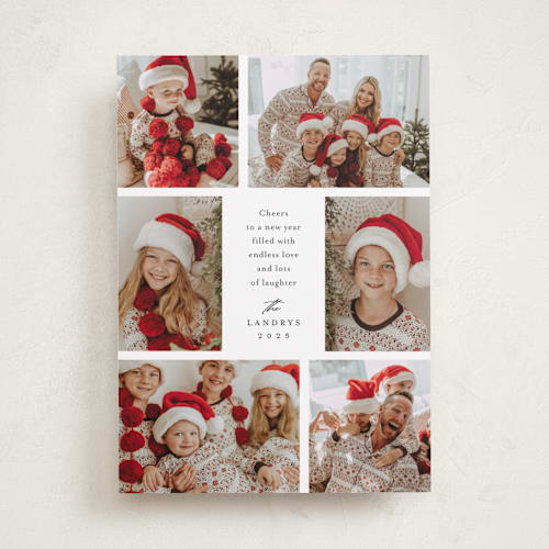 This is a coal holiday photo cards with standard by Jennifer Postorino called all around printing on recycled smooth signature in standard