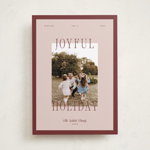 This is a cranberry sauce holiday photo cards with standard by Blustery August called cranberry sauce printing on recycled smooth signature in standard