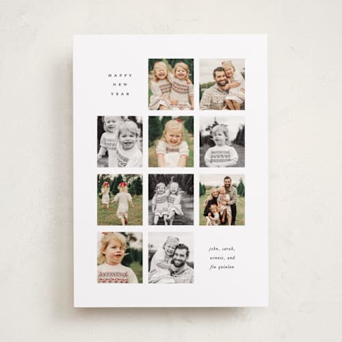 This is a coal holiday photo cards with standard by Up Up Creative called ten printing on recycled smooth signature in standard