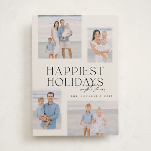 This is a cookies & cream holiday photo cards with standard by Carolyn Nicks called signed with love printing on recycled smooth signature in standard