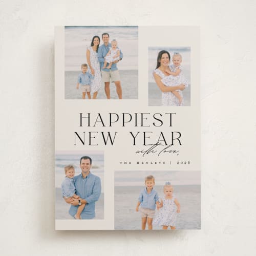 This is a cookies & cream holiday photo cards with standard by Carolyn Nicks called signed with love printing on recycled smooth signature in standard