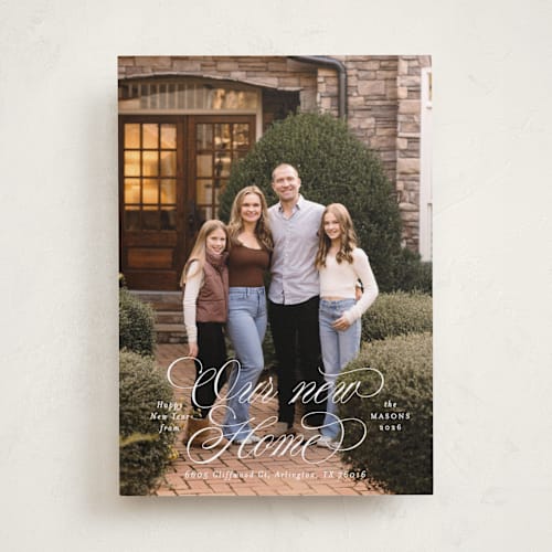 This is a snow holiday photo cards with standard by Blustery August called abode printing on recycled smooth signature in standard