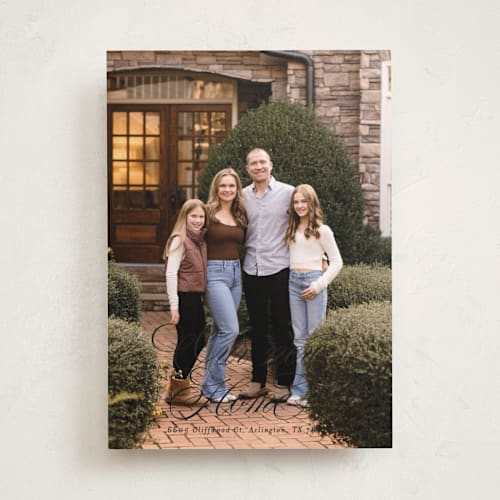 This is a coal holiday photo cards with standard by Blustery August called abode printing on recycled smooth signature in standard