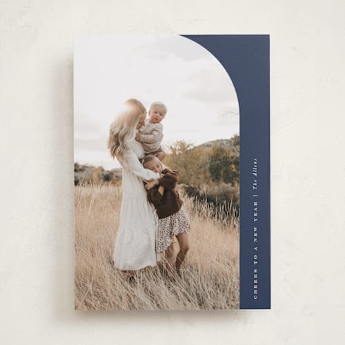 This is a waves holiday photo cards with standard by Brandy Folse called minimal & modern printing on recycled smooth signature in standard