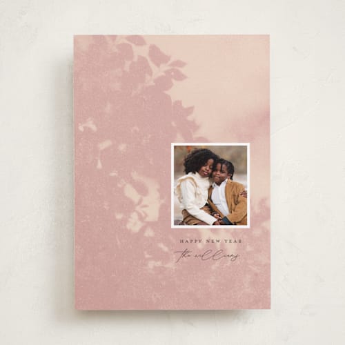 This is a blossom holiday photo cards with standard by Snow and Ivy called penumbra printing on recycled smooth signature in standard