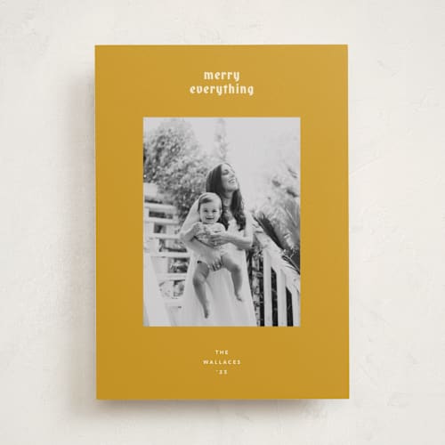 This is a honey holiday photo cards with standard by Carrie Moradi called hued mat printing on recycled smooth signature in standard