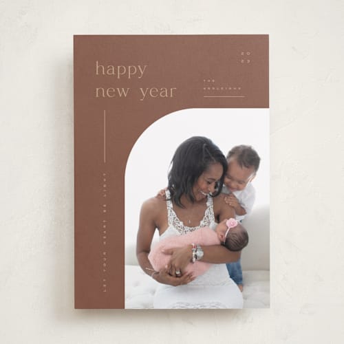 This is a cinnamon holiday photo cards with standard by Kristie Kern called light heartedly printing on recycled smooth signature in standard