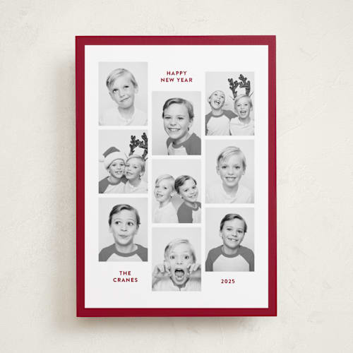 This is a mulled wine holiday photo cards with standard by Roxy Cervantes called film strips printing on recycled smooth signature in standard