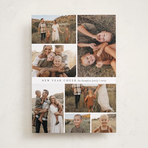 This is a snowflake holiday photo cards with standard by Jessica Williams called septet printing on recycled smooth signature in standard