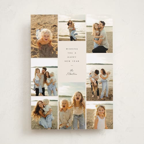 This is a cream holiday photo cards with standard by Ellen Schlegelmilch called these are the days printing on recycled smooth signature in standard