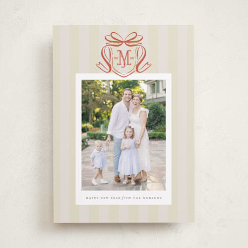 This is a spice holiday photo cards with standard by Pink House Press called southern charm printing on recycled smooth signature in standard